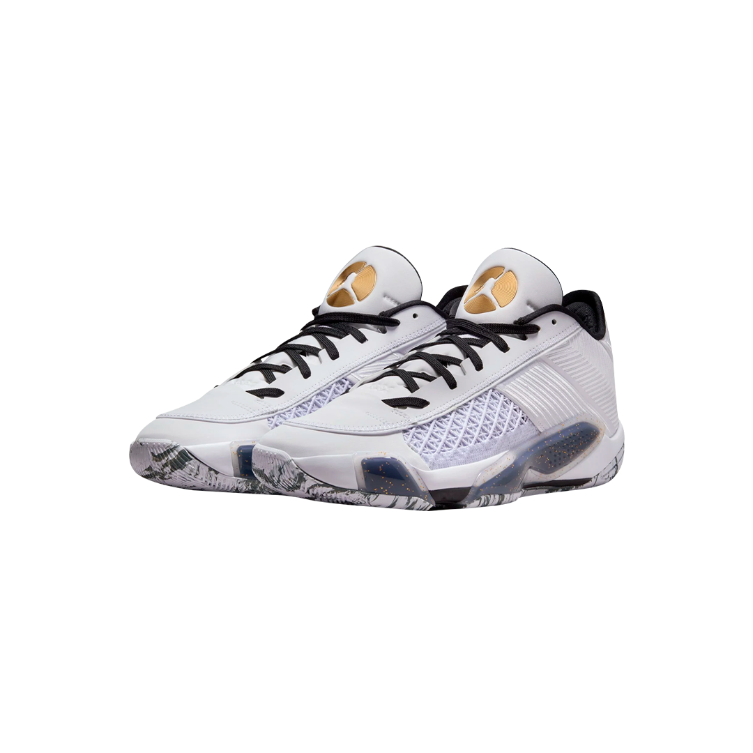 Air Jordan 38 Low "White/Metallic Gold"