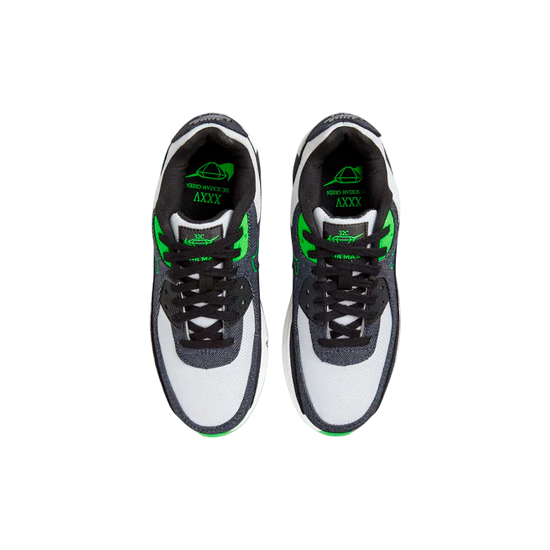 Nike Air Max 90 Leather SE "Black Scream Green"