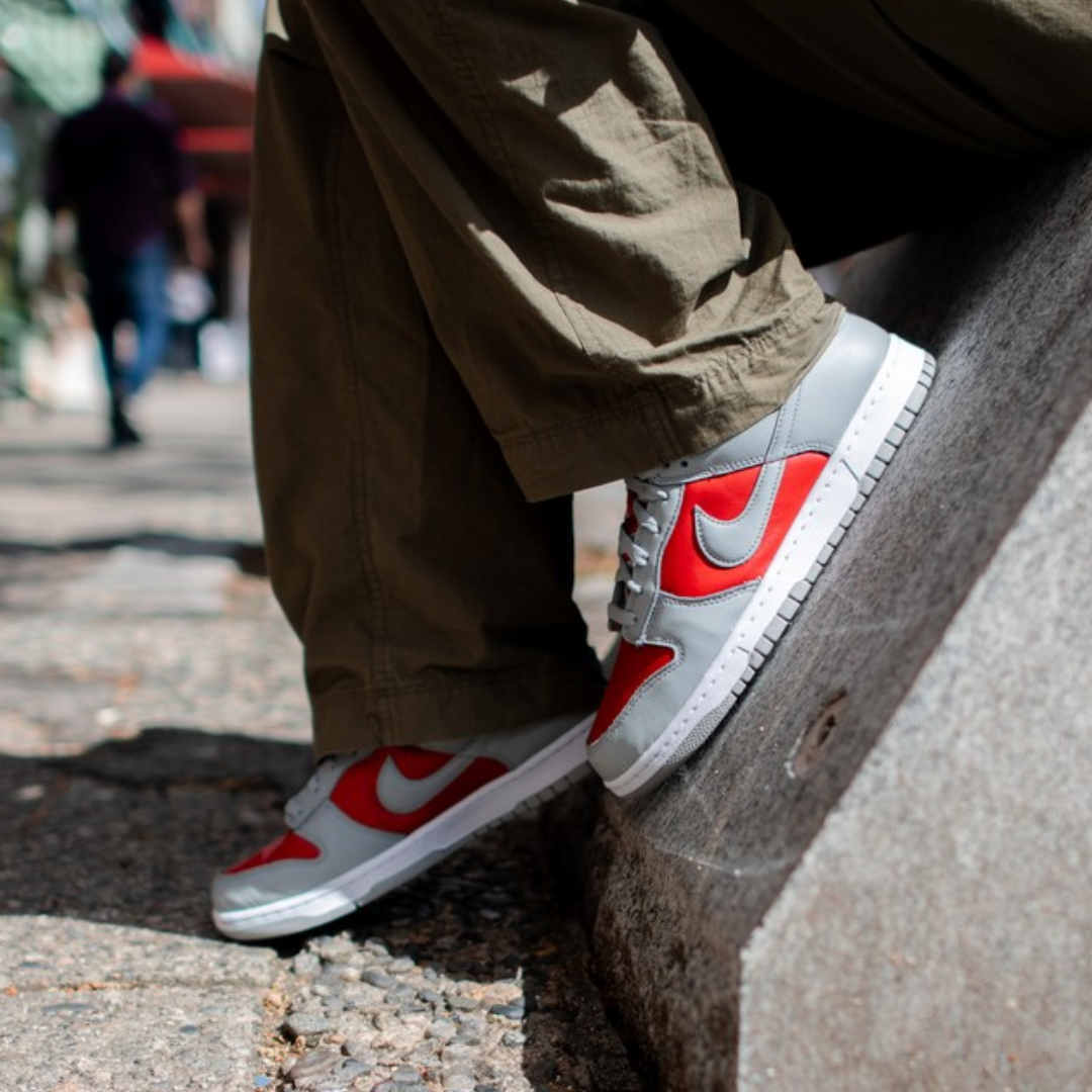 Nike Dunk Low 'Varsity Red and Silver'