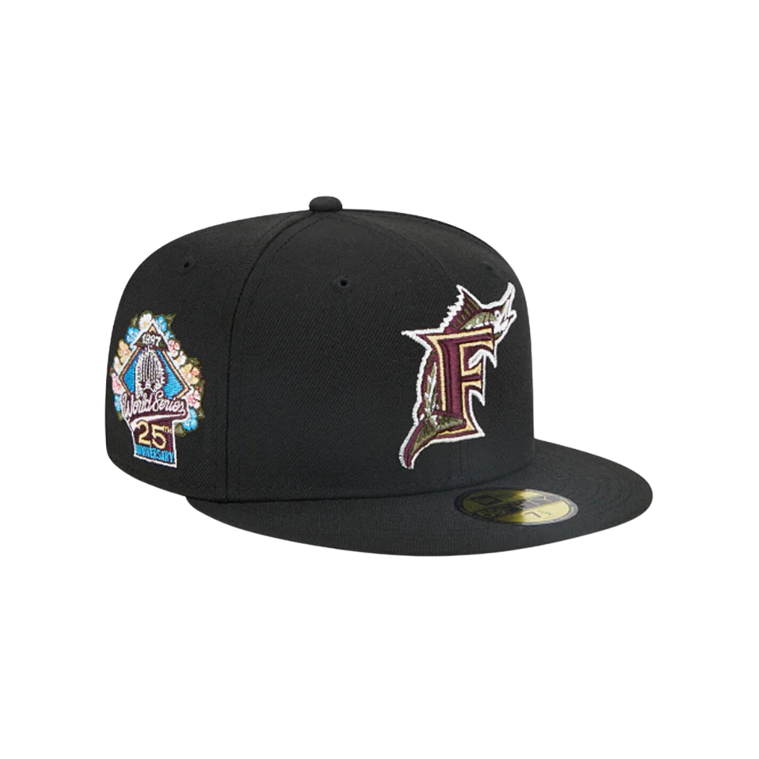 New Era Mens MLB Florida Marlins Botanical 59Fifty