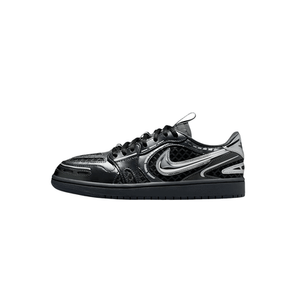 Air Jordan 1 Low Method Of Make "Black Metallic Silver"