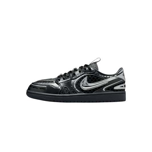 Air Jordan 1 Low Method Of Make "Black Metallic Silver"