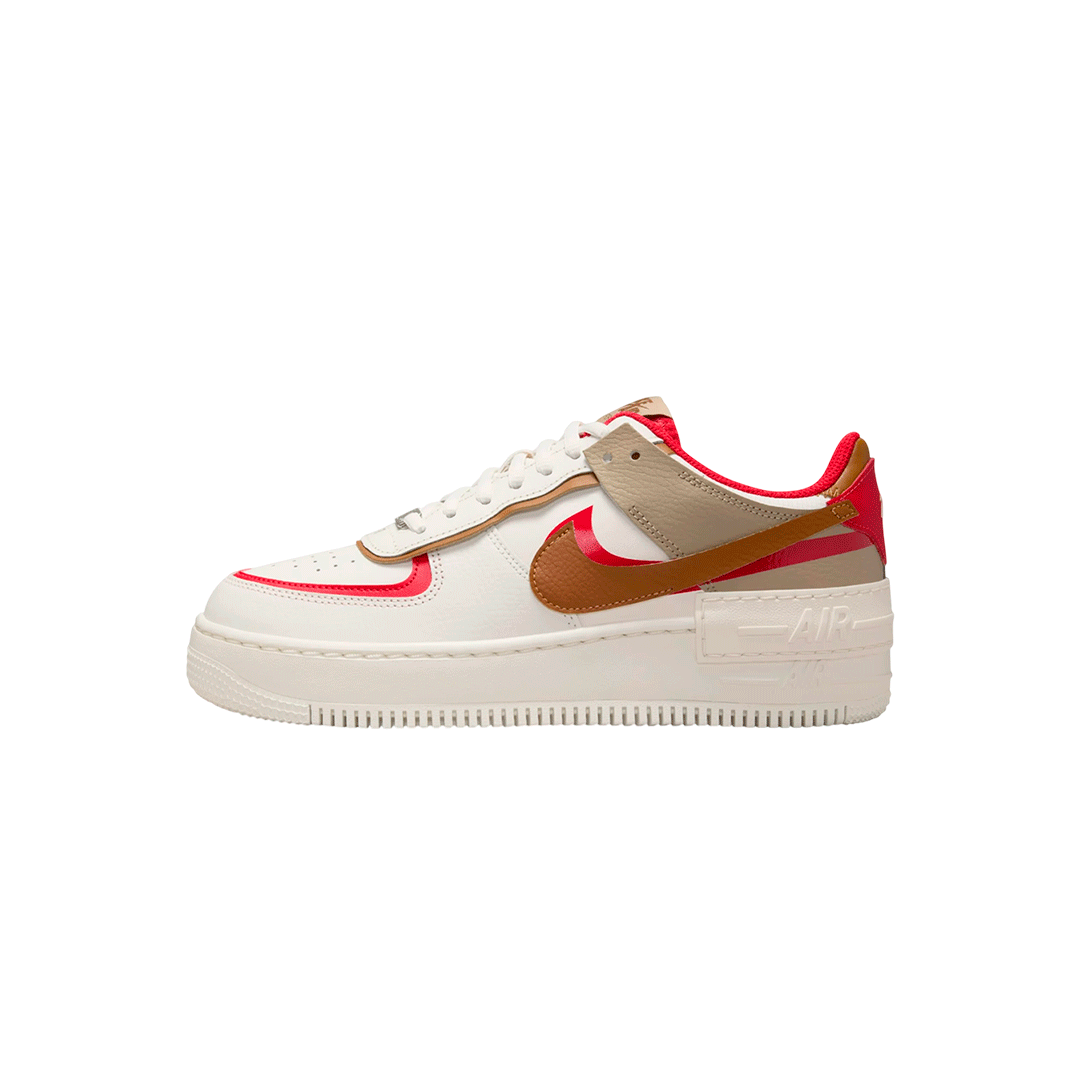 Nike Air Force 1 Shadow "Phantom Fire Red Khaki"