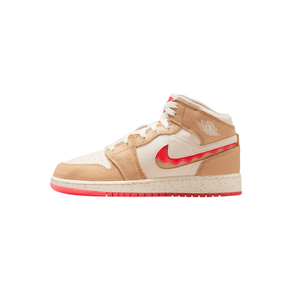 Air Jordan 1 Mid SE GS "Peanut Butter and Jelly"
