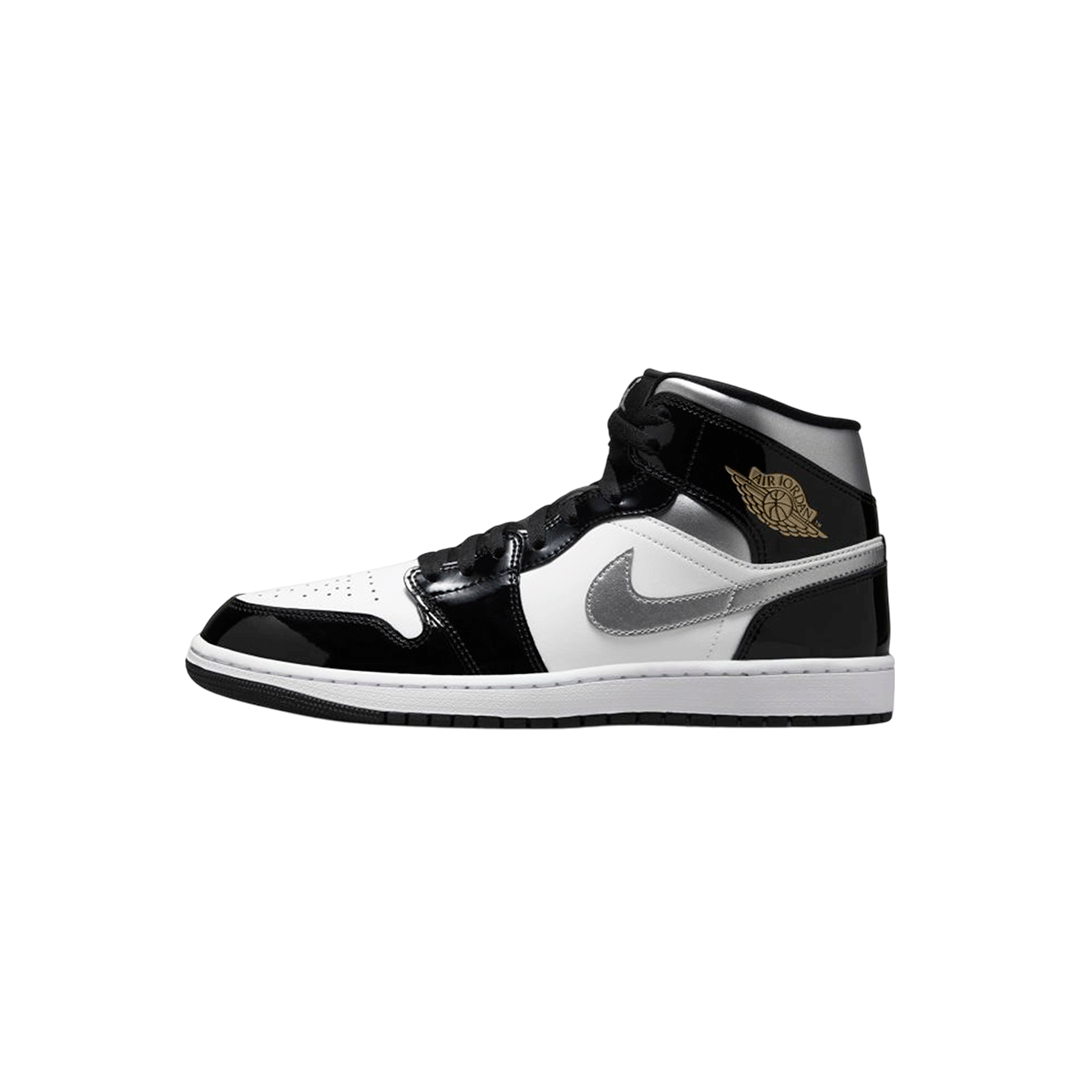 Air Jordan 1 Mid "Patent Black Silver"