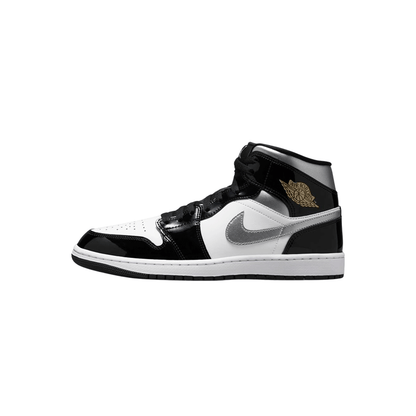 Air Jordan 1 Mid "Patent Black Silver"