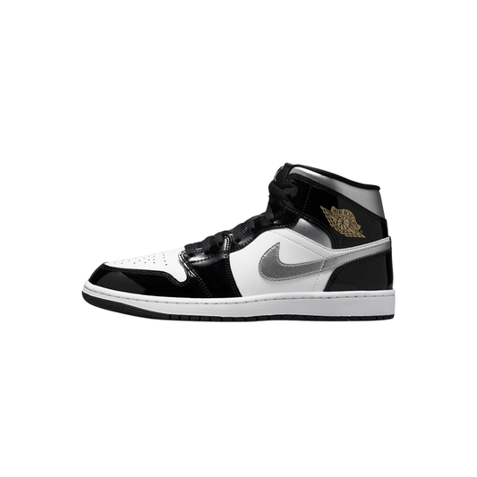 Air Jordan 1 Mid "Patent Black Silver"