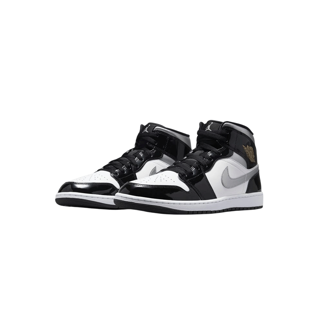 Air Jordan 1 Mid "Patent Black Silver"