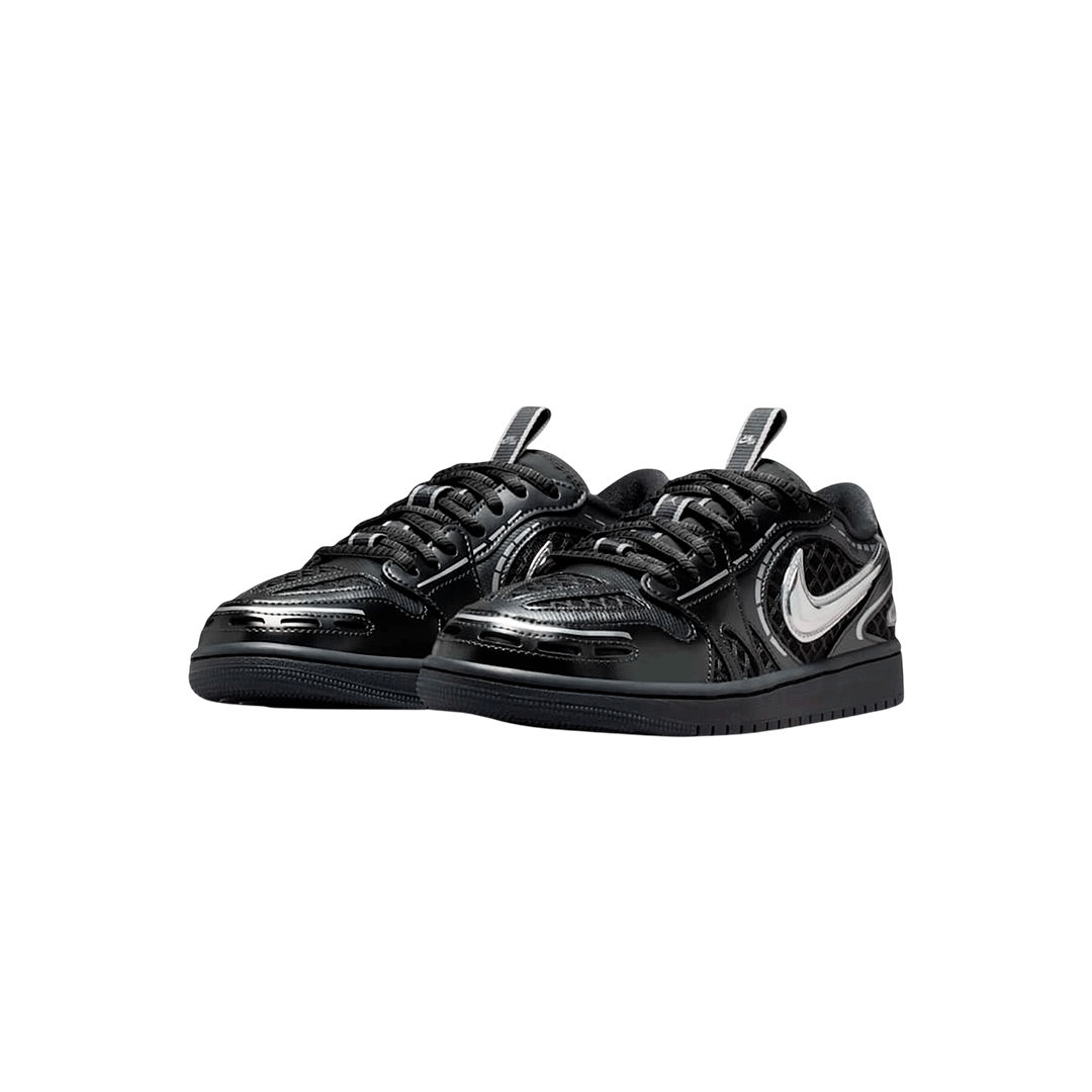 Air Jordan 1 Low Method Of Make "Black Metallic Silver"