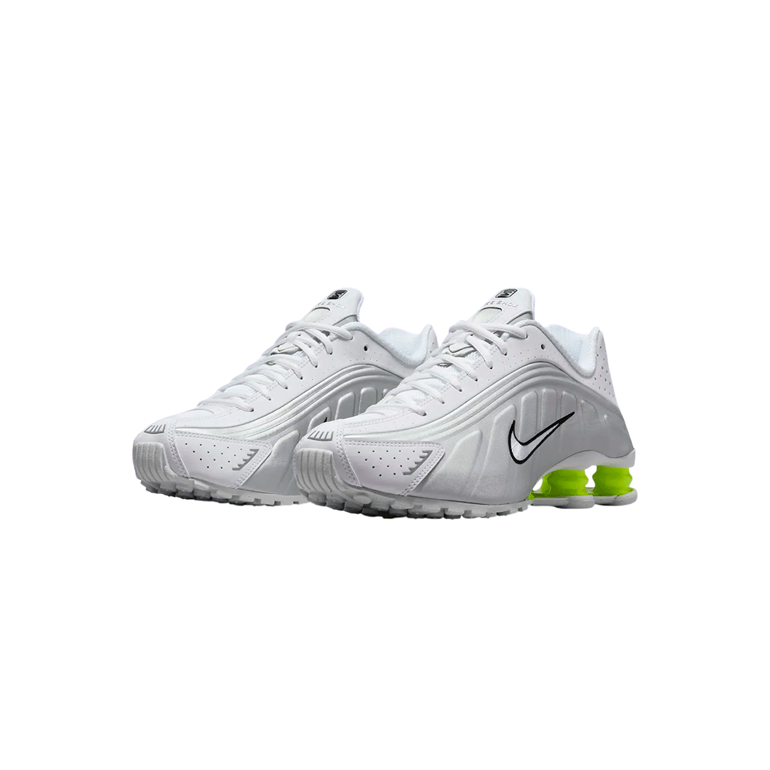 Nike Shox R4 "White/Metallic Silver/Volt"