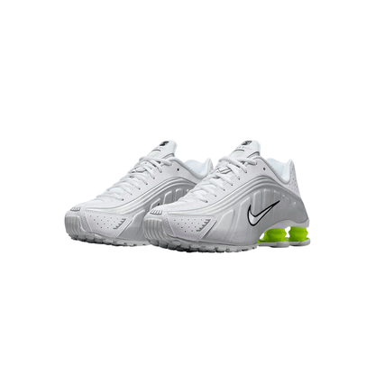 Nike Shox R4 "White/Metallic Silver/Volt"