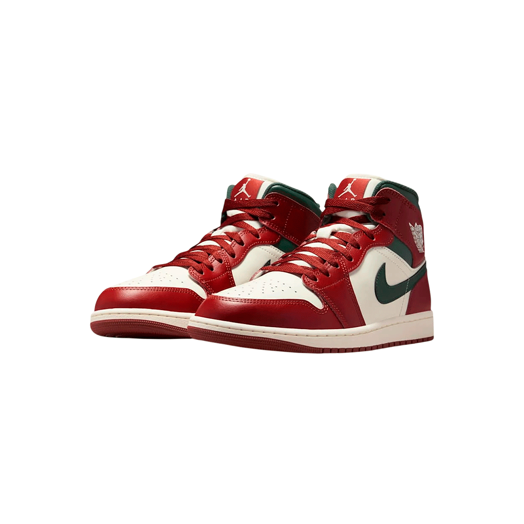 Air Jordan 1 Mid "Redstone Midnight Green"