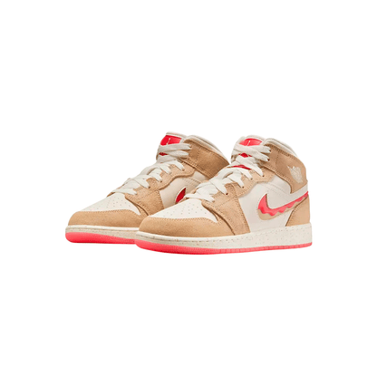Air Jordan 1 Mid SE GS "Peanut Butter and Jelly"