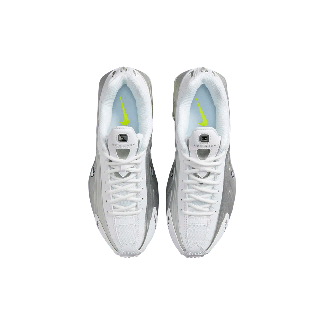 Nike Shox R4 "White/Metallic Silver/Volt"