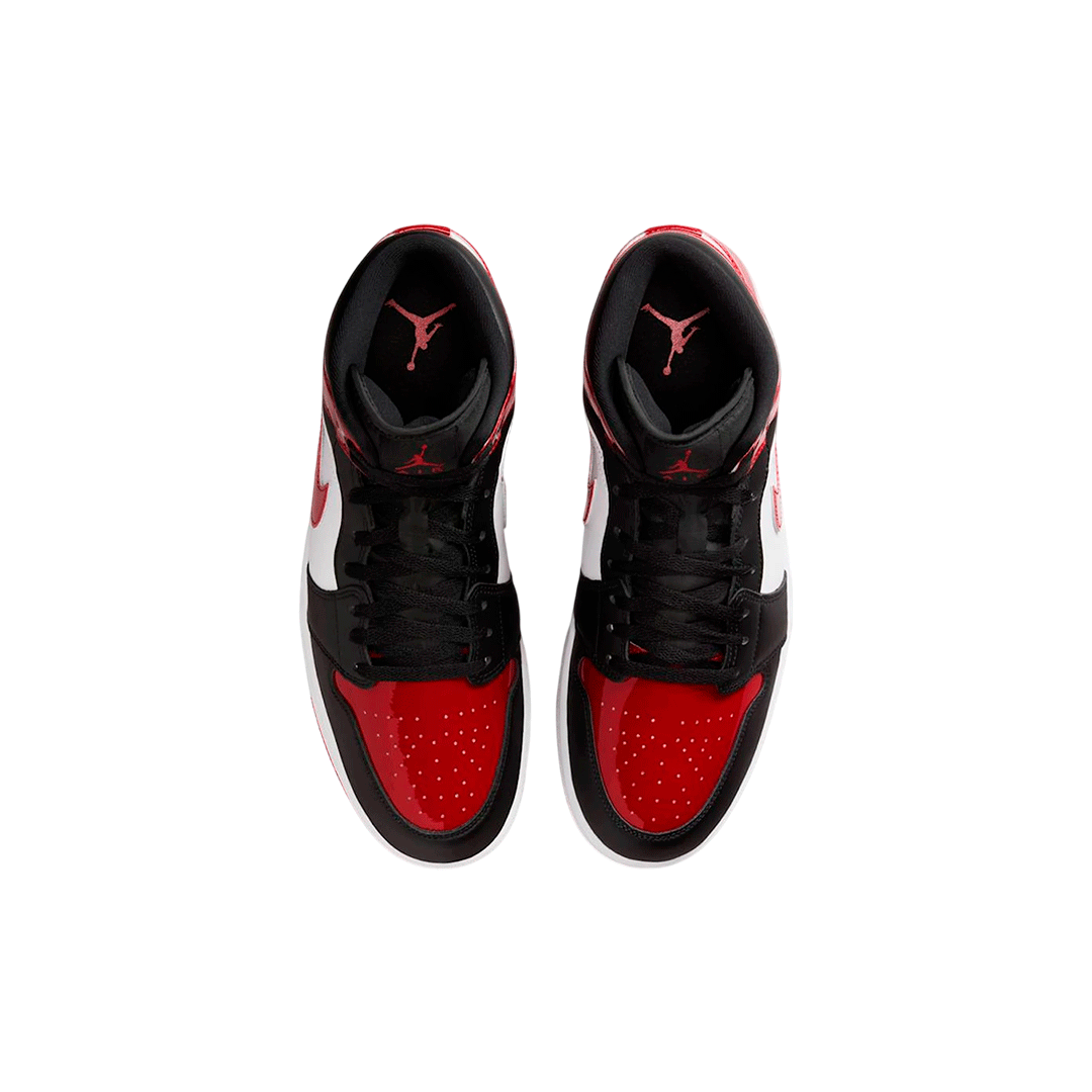 Air Jordan 1 Mid "Patent Bred Toe"
