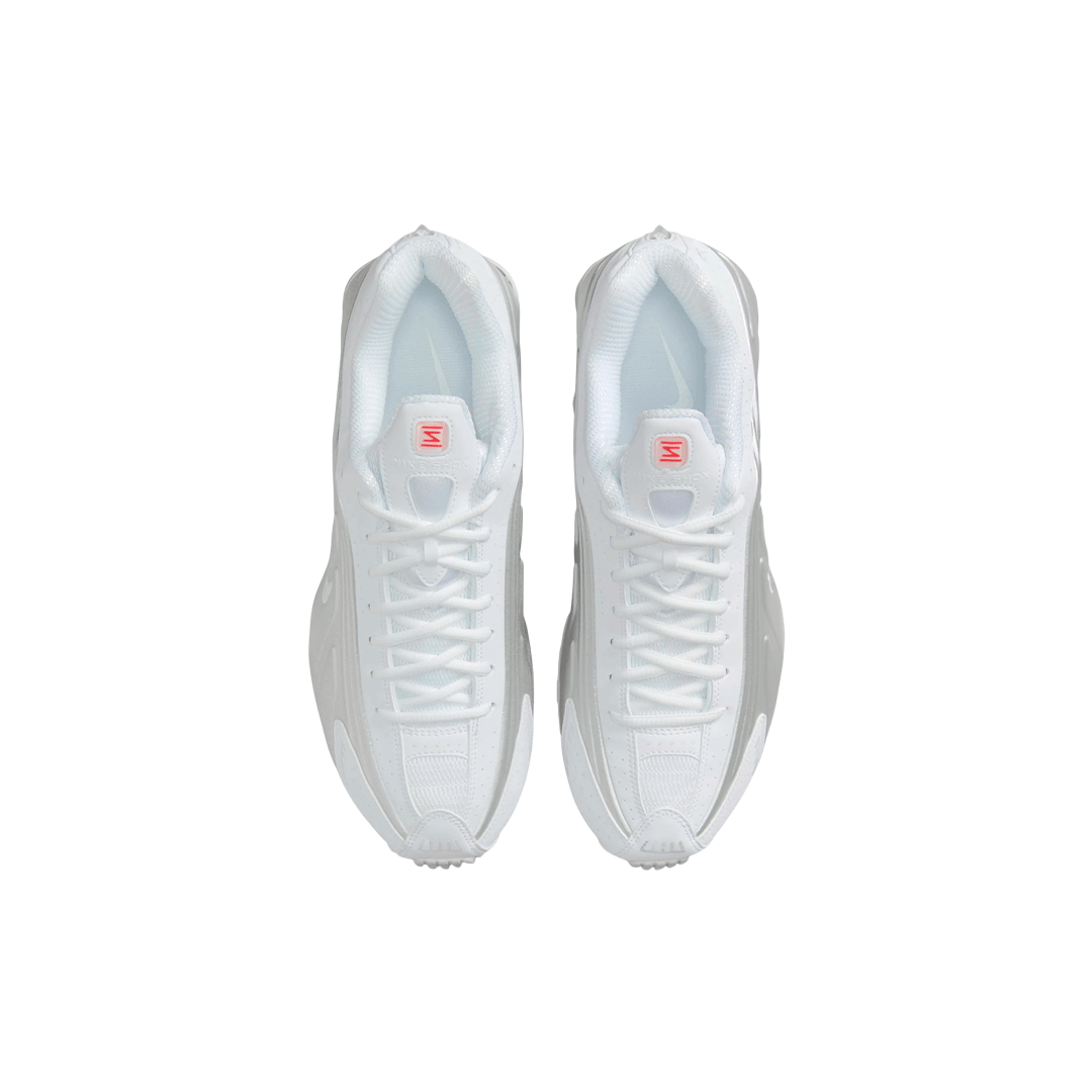 Nike Shox R4 "White Bright Crimson Metallic Silver"