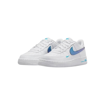 Nike Air Force 1 Low GS "White Iridescent Blue"