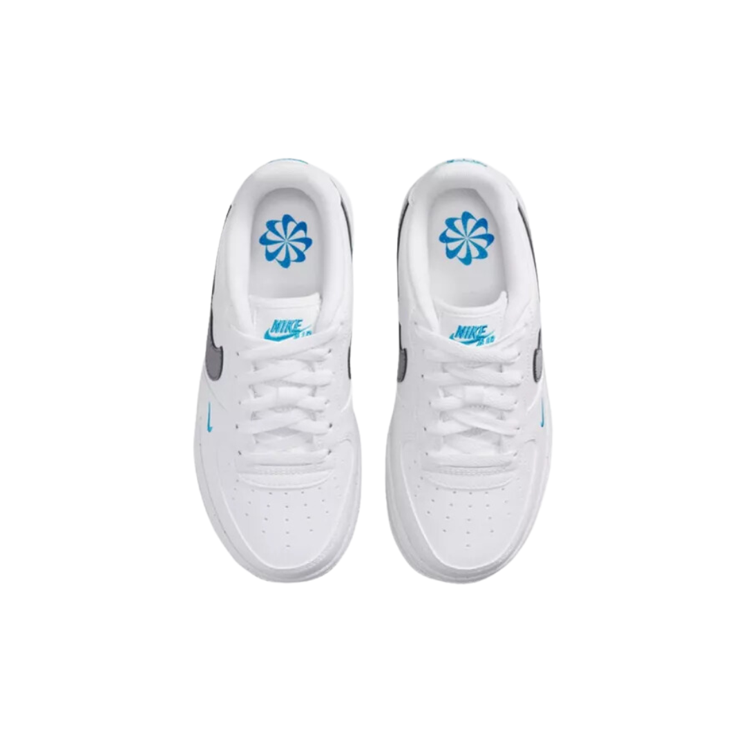 Nike Air Force 1 Low GS "White Iridescent Blue"