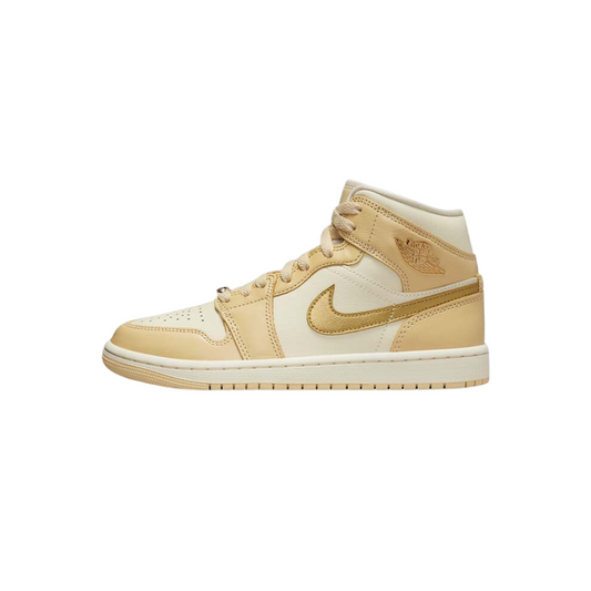 Air Jordan 1 Mid SE Pale "Vanilla Metallic Gold"