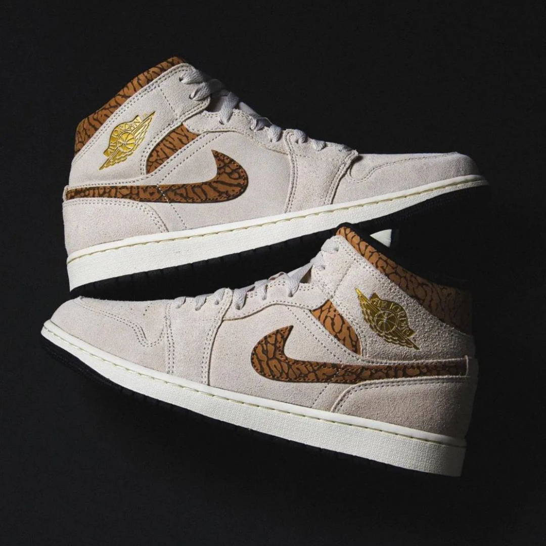 Jordan 1 Mid SE Brown Elephant GS