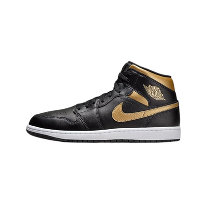 Air jordan Mid "Black Metallic Gold White"