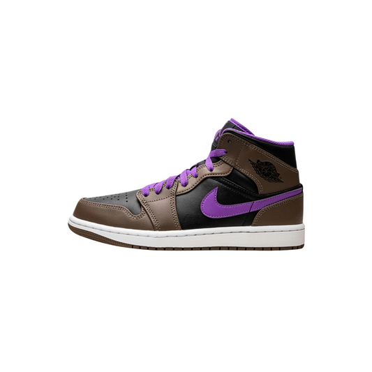 Air Jordan 1 Mid Palomino White Purple